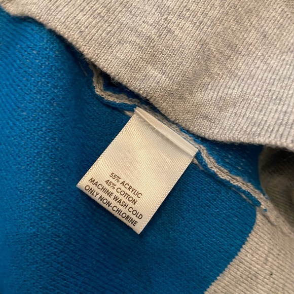 NWT The Limited Gray Turquoise Knit Wrap Front Hooded Belted Cardigan Size XL - Picture 11 of 12